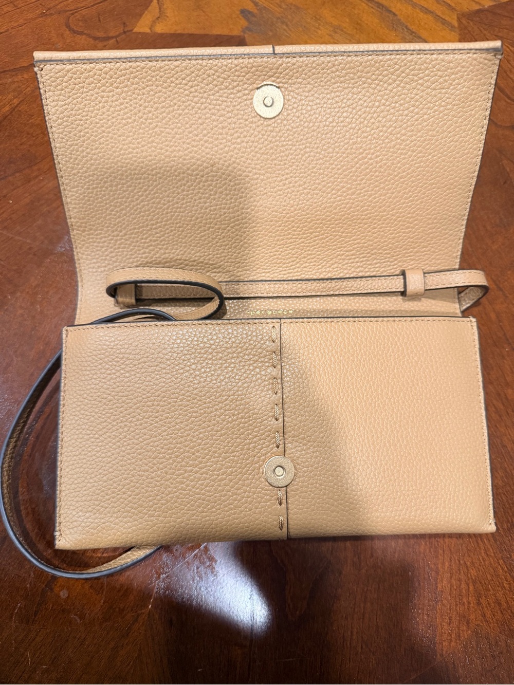 Tory Burch McGraw Wallet Pebbled Leather Crossbody - Picture 5 of 5